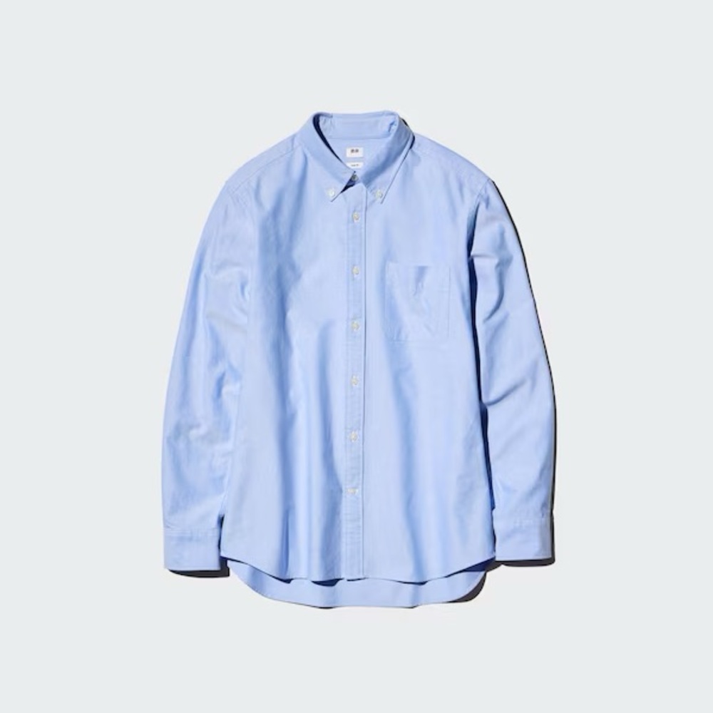Uniqlo XL Slim fit light blue Button Down collar shirt